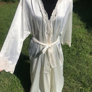 Silky Victoria’s Secret Bridal Embellished Lingerie Robe